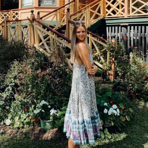 SOLD OUT Gabriella Boho Floral Maxi Tank Casual Dress - Picture 6 of 7